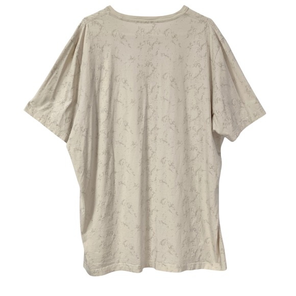 Travis Mathew Mens XXXL Beige Marble Print Short Sleeve T Shirt Casual Golf - Picture 3 of 6
